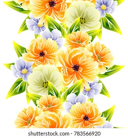 Abstract elegance seamless pattern with floral background
