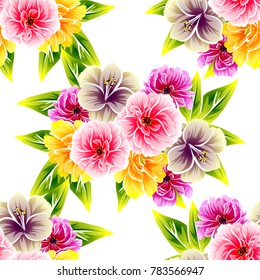 Abstract elegance seamless pattern with floral background