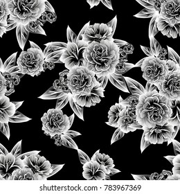 Abstract elegance seamless pattern with floral background