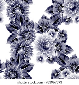 Abstract elegance seamless pattern with floral background