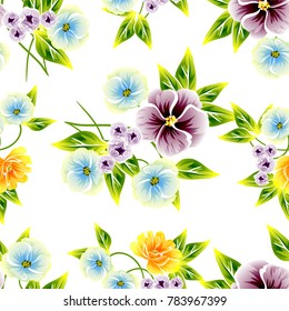Abstract elegance seamless pattern with floral background