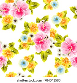 Abstract elegance seamless pattern with floral background