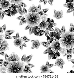 Abstract elegance seamless pattern with floral background