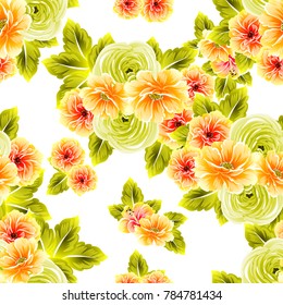 Abstract elegance seamless pattern with floral background