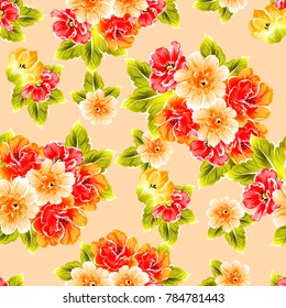 Abstract elegance seamless pattern with floral background