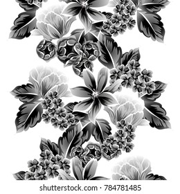 Abstract elegance seamless pattern with floral background