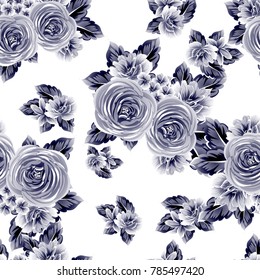 Abstract elegance seamless pattern with floral background