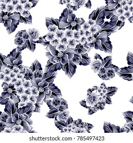 Abstract elegance seamless pattern with floral background