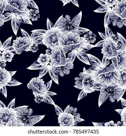 Abstract elegance seamless pattern with floral background