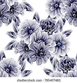 Abstract elegance seamless pattern with floral background