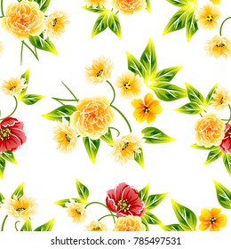 Abstract elegance seamless pattern with floral background