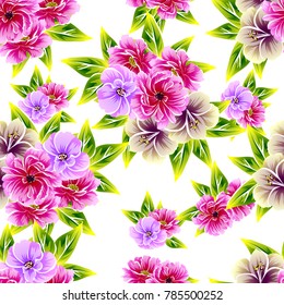 Abstract elegance seamless pattern with floral background