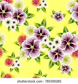 Abstract elegance seamless pattern with floral background