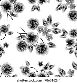 Abstract elegance seamless pattern with floral background