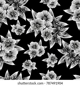 Abstract elegance seamless pattern with floral background