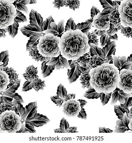 Abstract elegance seamless pattern with floral background