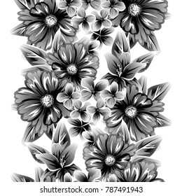 Abstract elegance seamless pattern with floral background