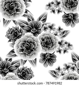 Abstract elegance seamless pattern with floral background