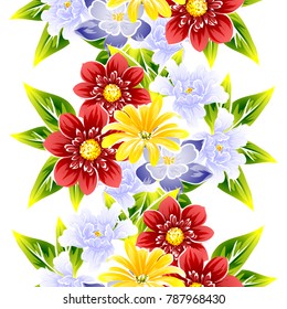 Abstract elegance seamless pattern with floral background