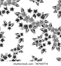 Abstract elegance seamless pattern with floral background