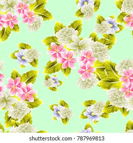 Abstract elegance seamless pattern with floral background