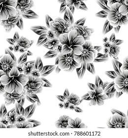 Abstract elegance seamless pattern with floral background