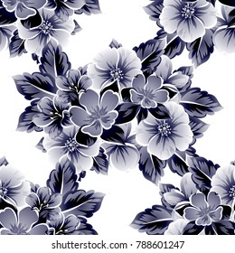 Abstract elegance seamless pattern with floral background