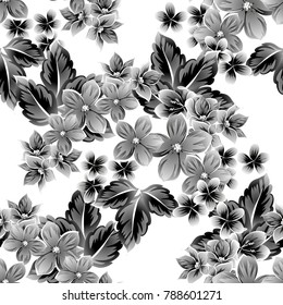 Abstract elegance seamless pattern with floral background