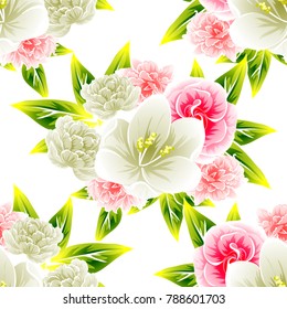 Abstract elegance seamless pattern with floral background