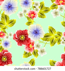 Abstract elegance seamless pattern with floral background