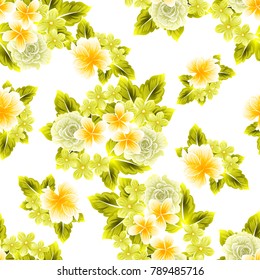 Abstract elegance seamless pattern with floral background