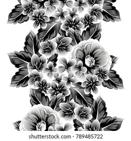Abstract elegance seamless pattern with floral background