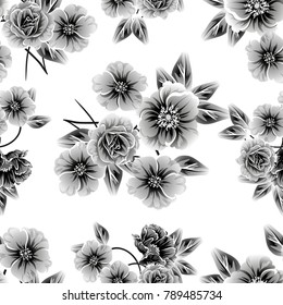 Abstract elegance seamless pattern with floral background