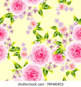 Abstract elegance seamless pattern with floral background