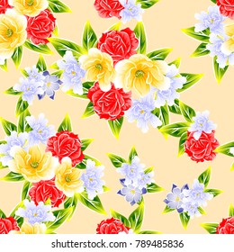 Abstract elegance seamless pattern with floral background