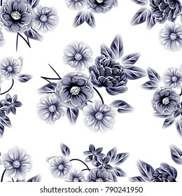 Abstract elegance seamless pattern with floral background
