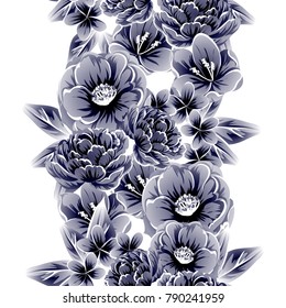 Abstract elegance seamless pattern with floral background
