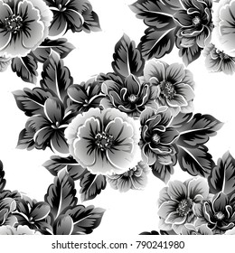 Abstract elegance seamless pattern with floral background