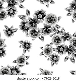 Abstract elegance seamless pattern with floral background