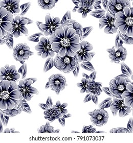 Abstract elegance seamless pattern with floral background