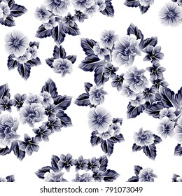 Abstract elegance seamless pattern with floral background