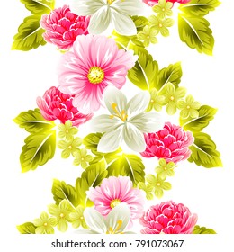 Abstract elegance seamless pattern with floral background