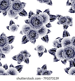 Abstract elegance seamless pattern with floral background