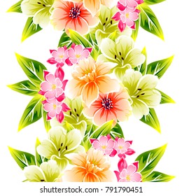 Abstract elegance seamless pattern with floral background