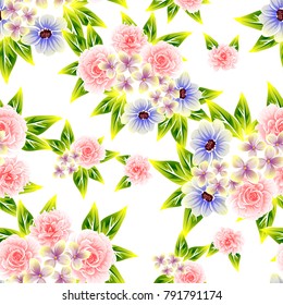 Abstract elegance seamless pattern with floral background