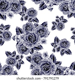 Abstract elegance seamless pattern with floral background