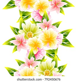 Abstract elegance seamless pattern with floral background
