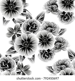 Abstract elegance seamless pattern with floral background