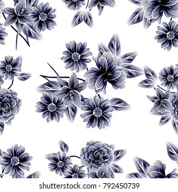 Abstract elegance seamless pattern with floral background