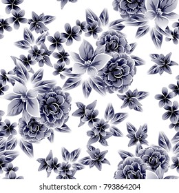 Abstract elegance seamless pattern with floral background